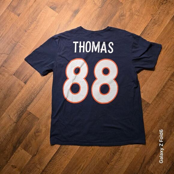 Navy Blue Denver Broncos 88 Thomas tshirt size XL - Picture 5 of 5